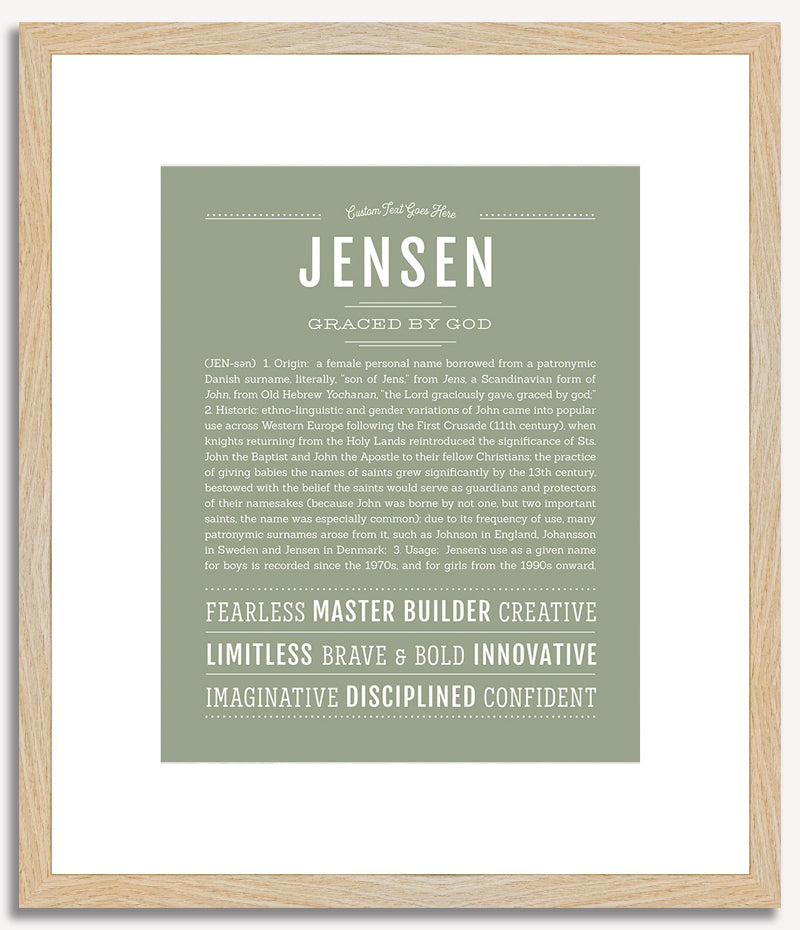 Jensen (female) | Name Art Print