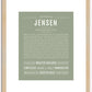 Jensen (male) | Name Art Print