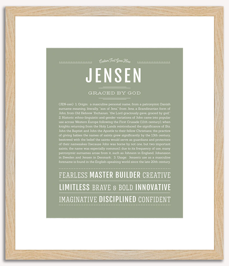 Jensen (male) | Name Art Print