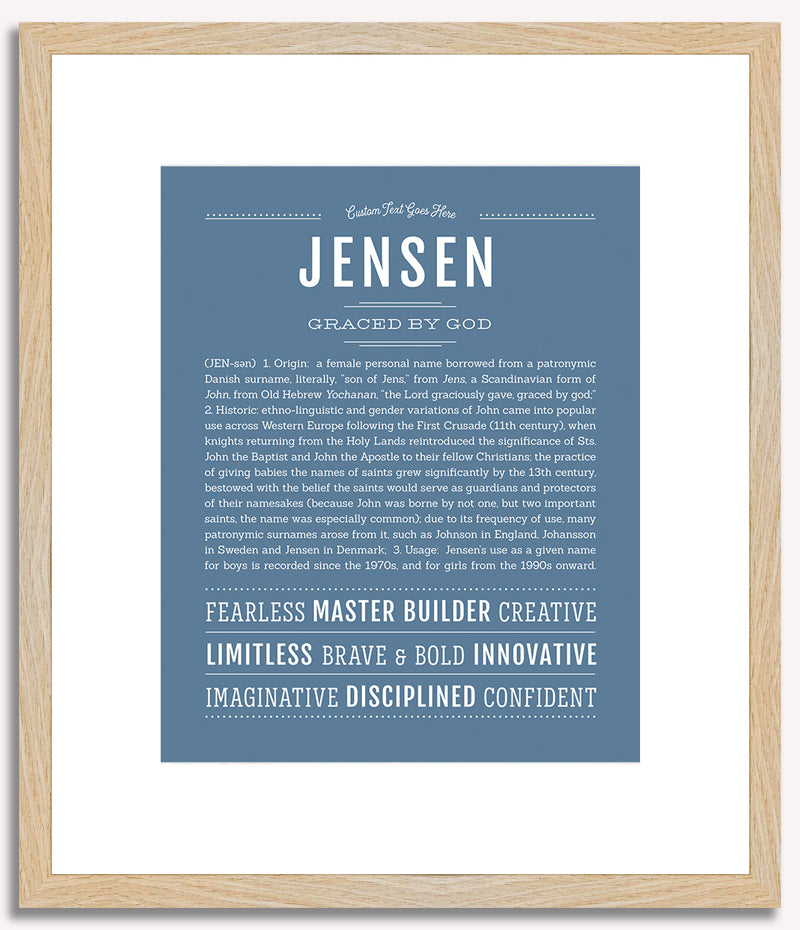 Jensen (female) | Name Art Print