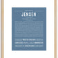 Jensen (male) | Name Art Print