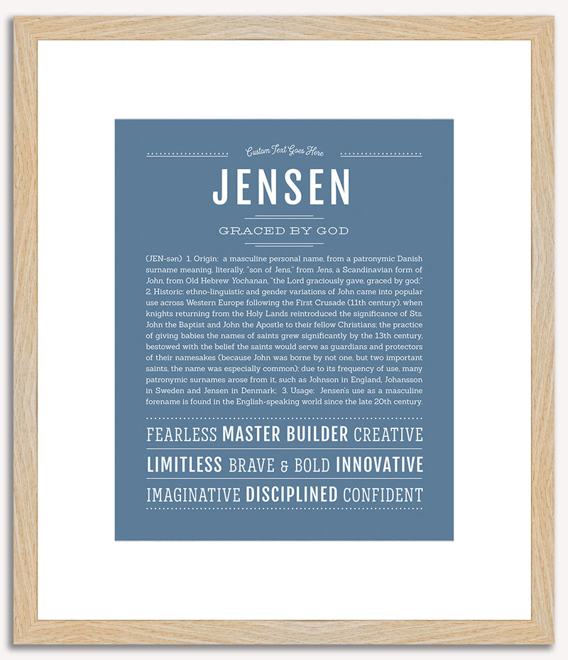 Jensen (male) | Name Art Print