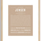 Jensen (female) | Name Art Print