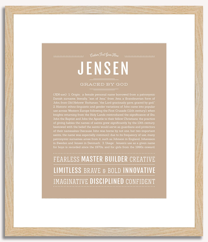 Jensen (female) | Name Art Print