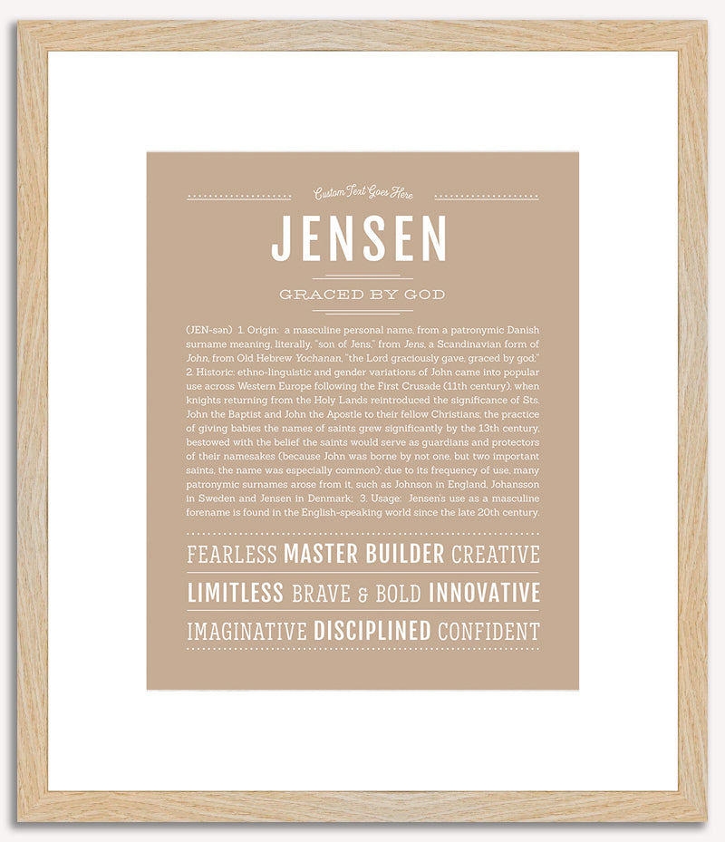 Jensen (male) | Name Art Print