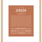 Jensen (female) | Name Art Print