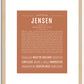 Jensen (female) | Name Art Print