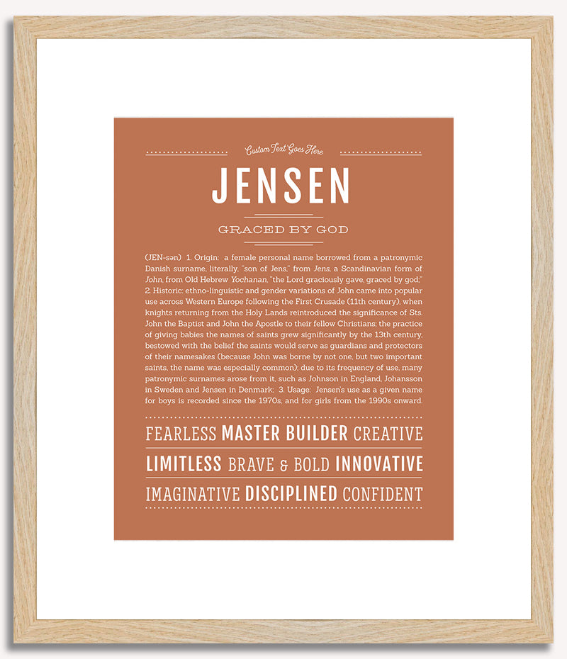 Jensen (female) | Name Art Print