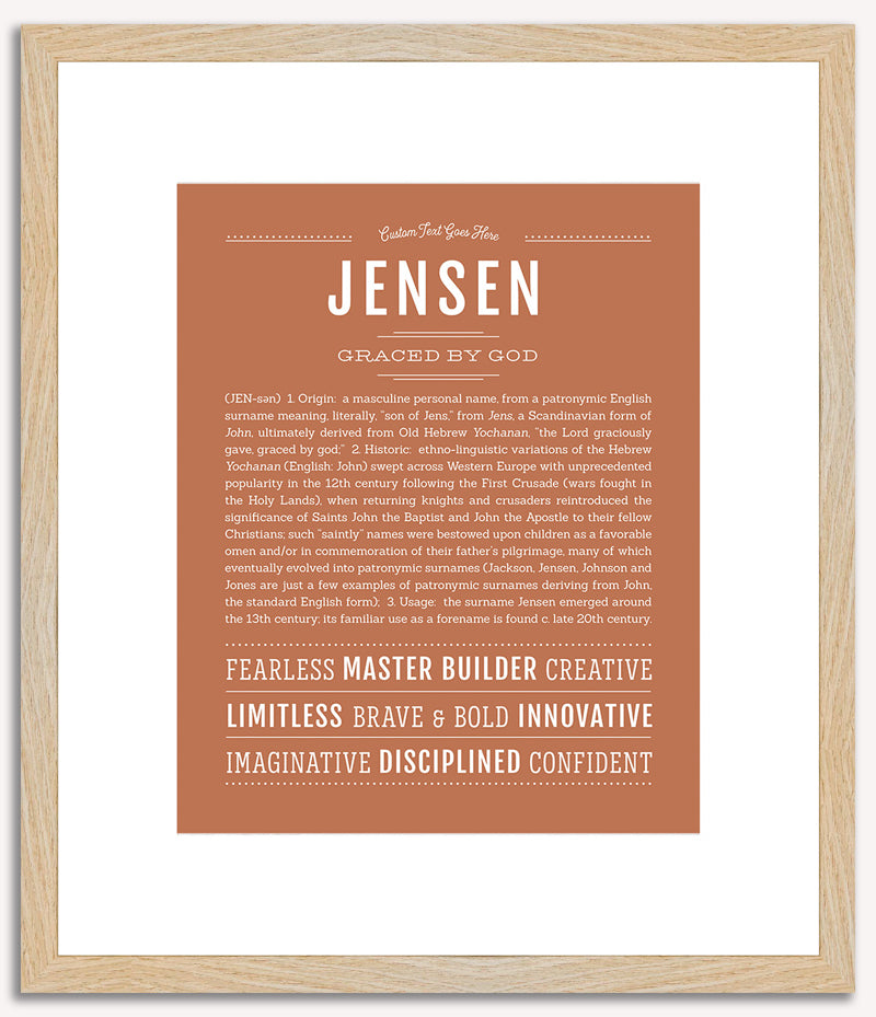 Jensen (male) | Name Art Print