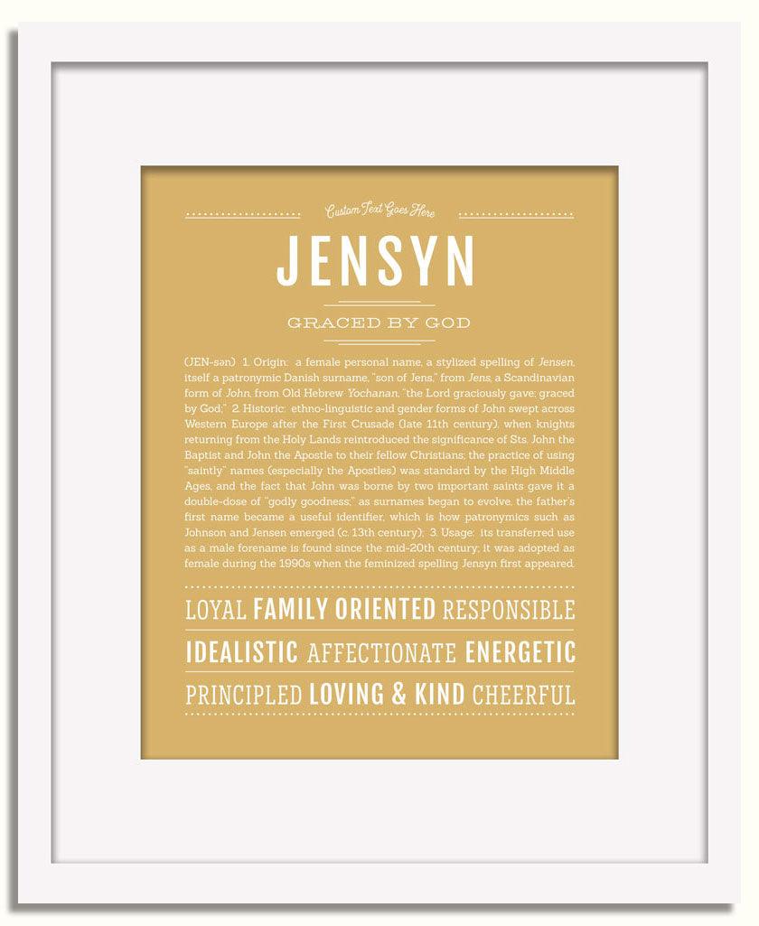 Frame Options | Matte Gold | White Frame, Matted