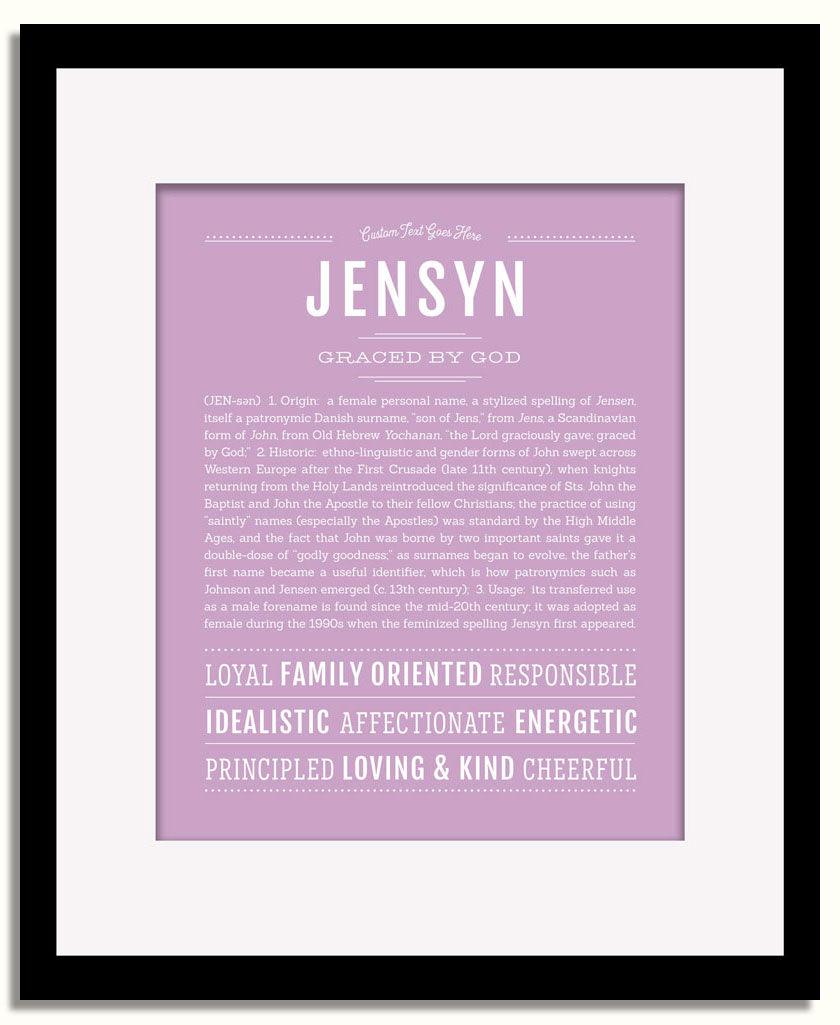 Frame Options | Lilac | Black Frame, Matted