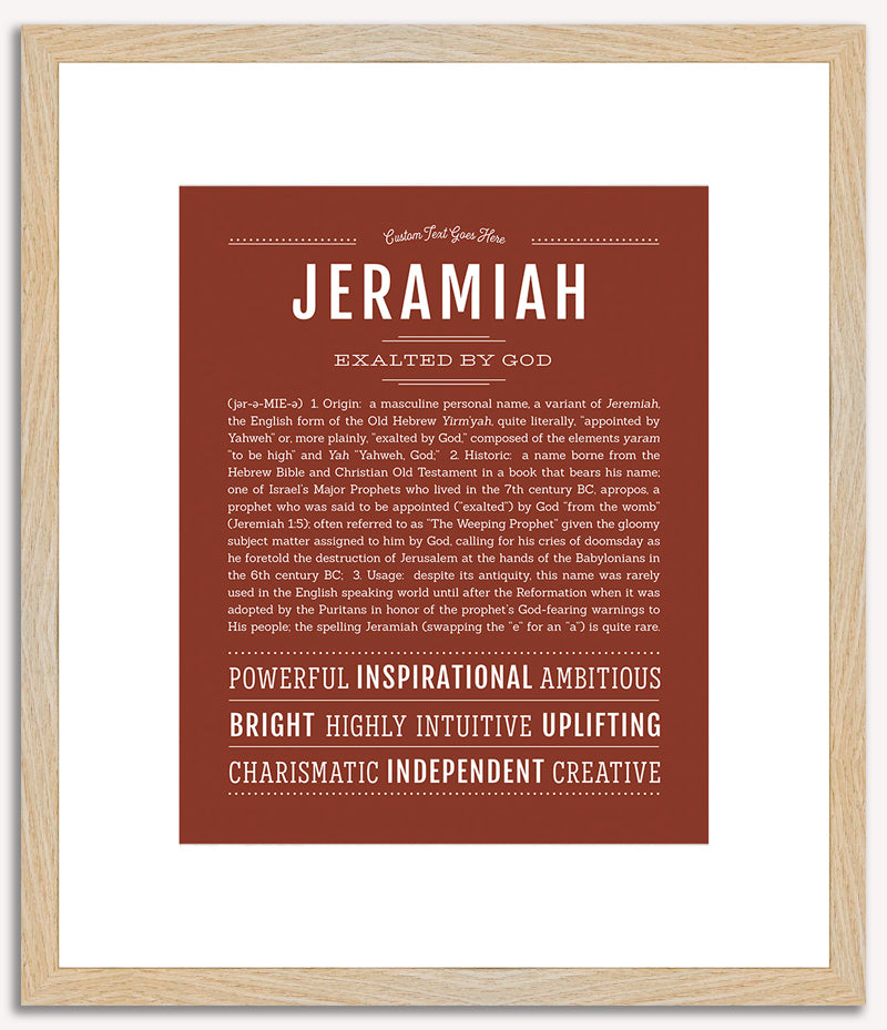 Jeramiah | Name Art Print