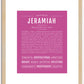 Jeramiah | Name Art Print