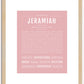 Jeramiah | Name Art Print