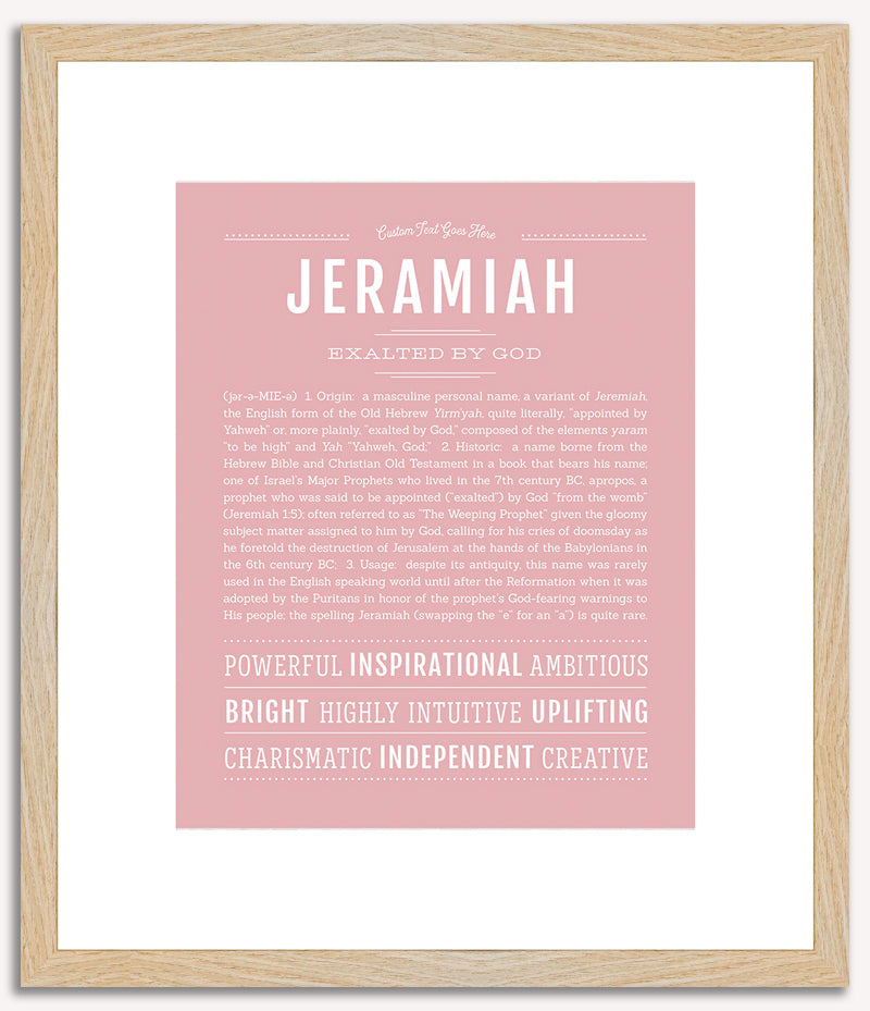 Jeramiah | Name Art Print