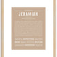 Jeramiah | Name Art Print