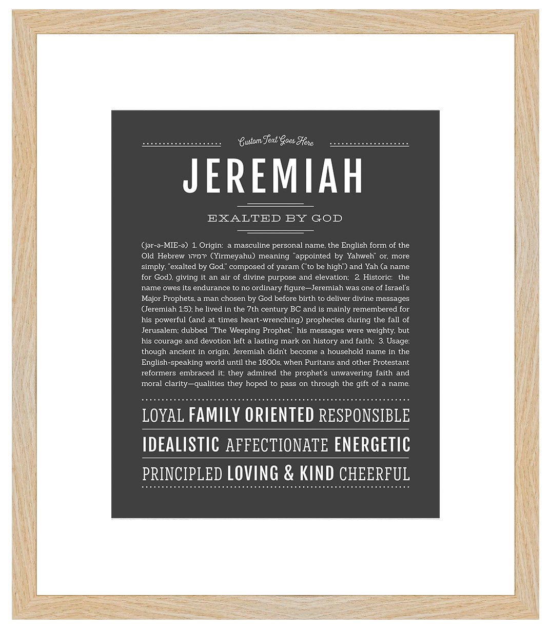 Frame Options | Charcoal Gray | Maple Frame, Matted