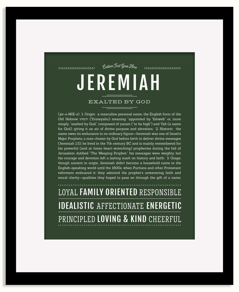 Frame Options | Deep Forest | Black Frame, Matted