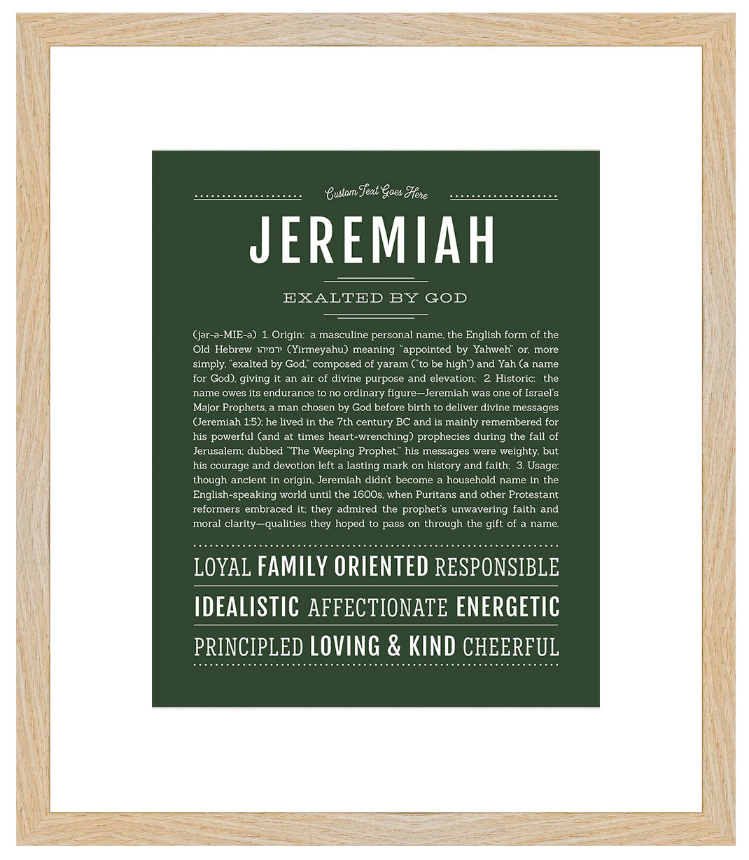Frame Options | Deep Forest | Maple Frame, Matted
