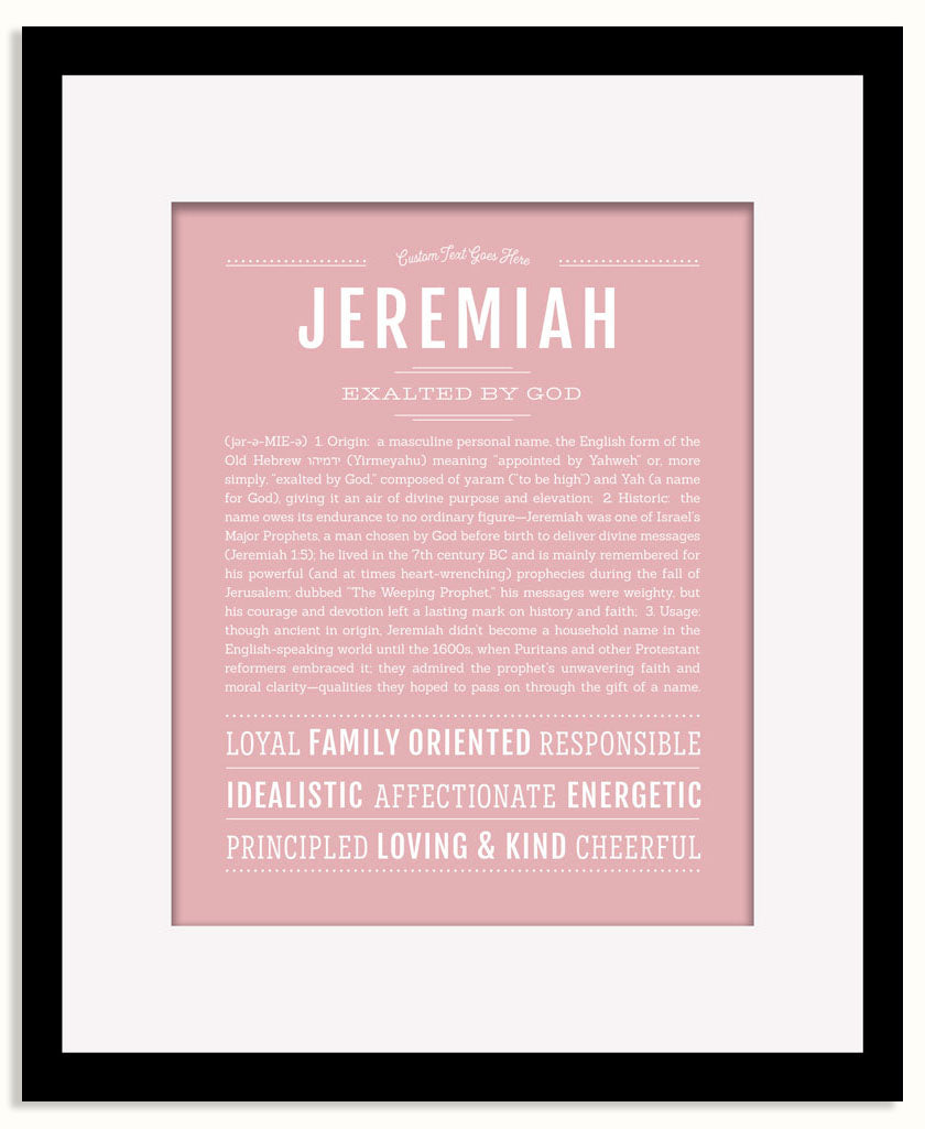 Frame Options | Dusty Rose | Black Frame, Matted
