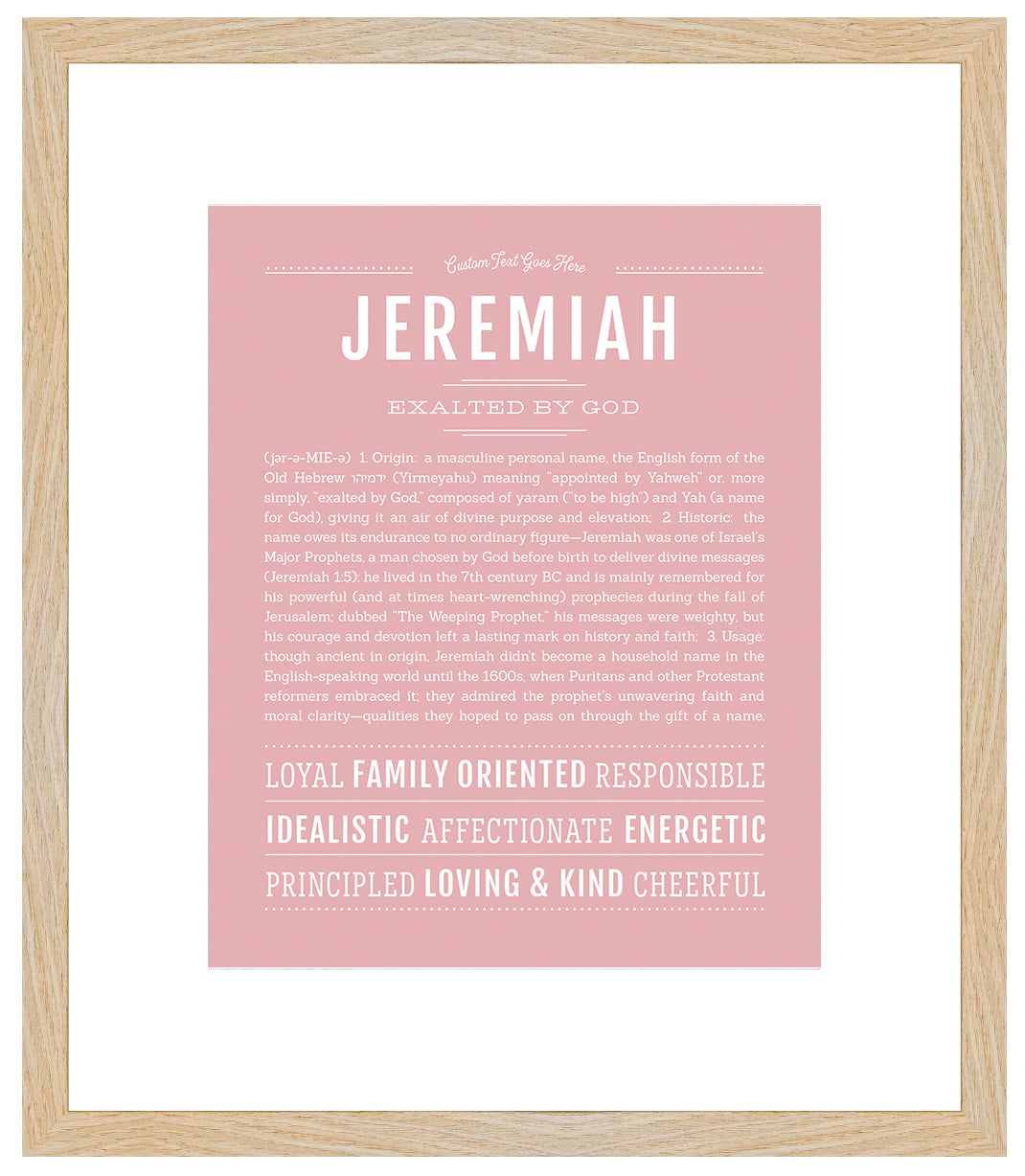 Frame Options | Dusty Rose | Maple Frame, Matted