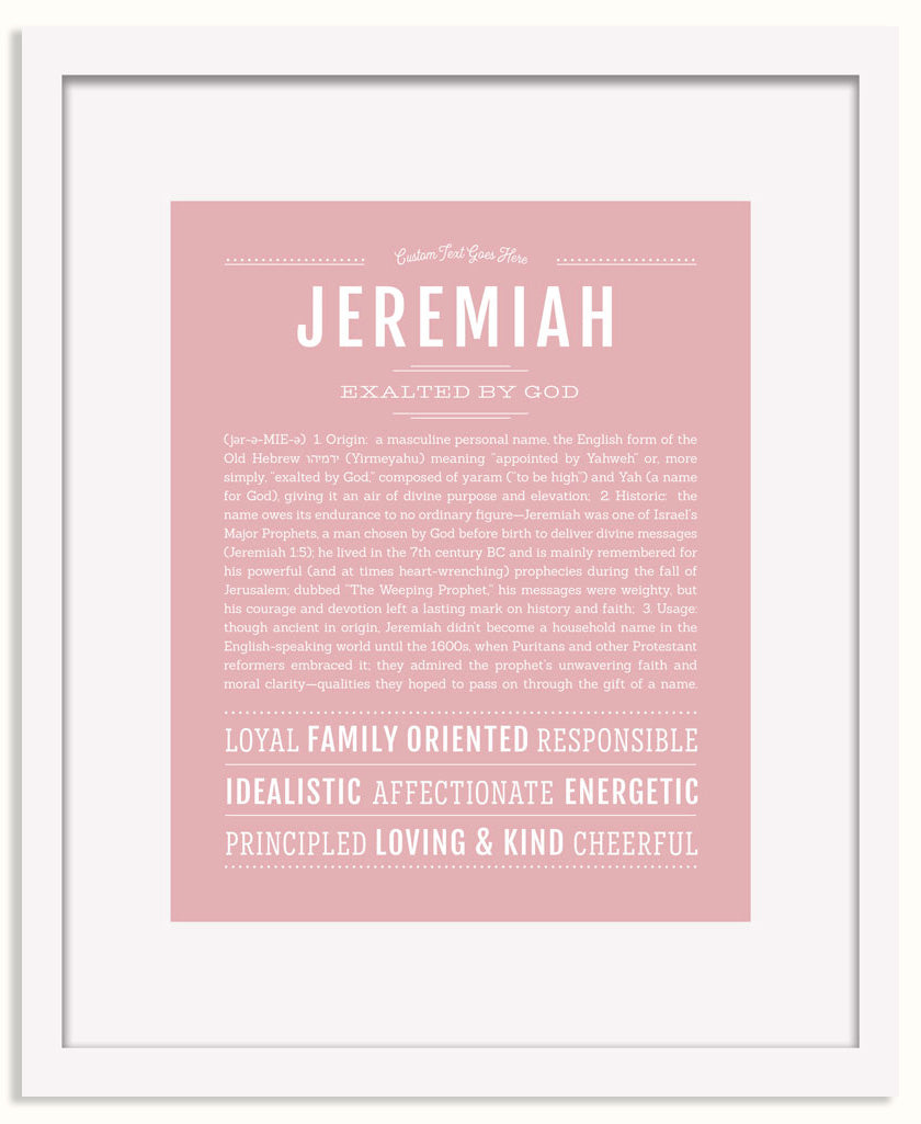 Frame Options | Dusty Rose | White Frame, Matted