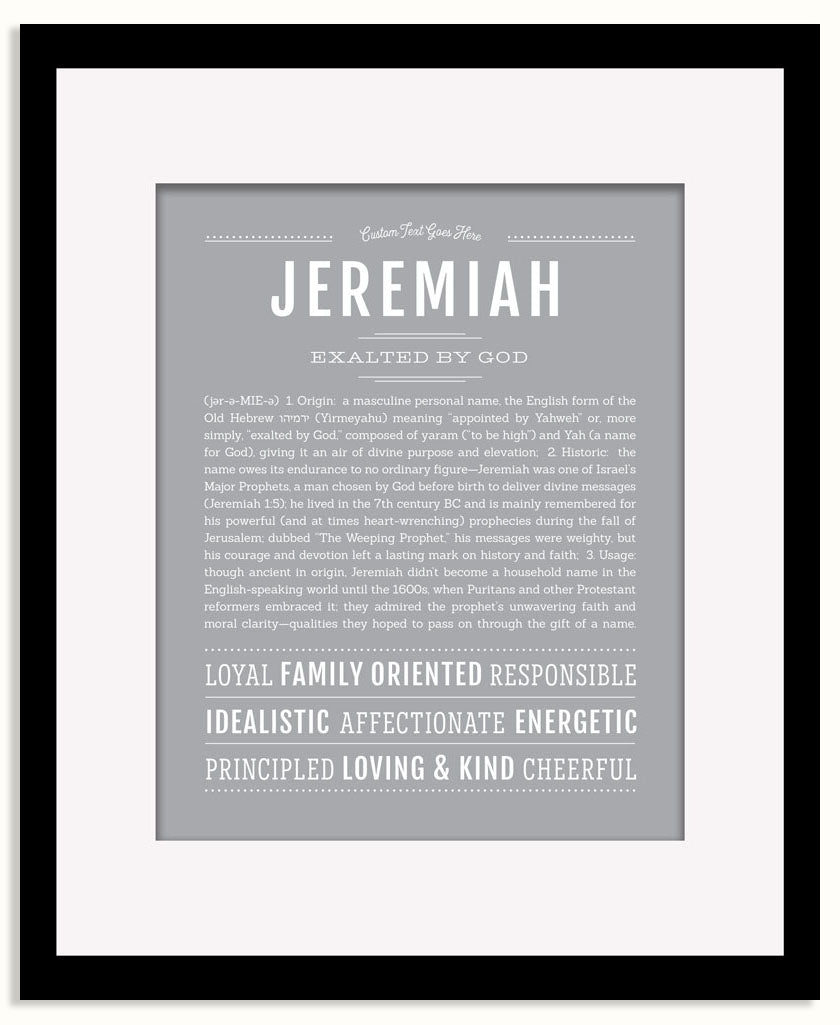 Frame Options | Light Gray | Black Frame, Matted