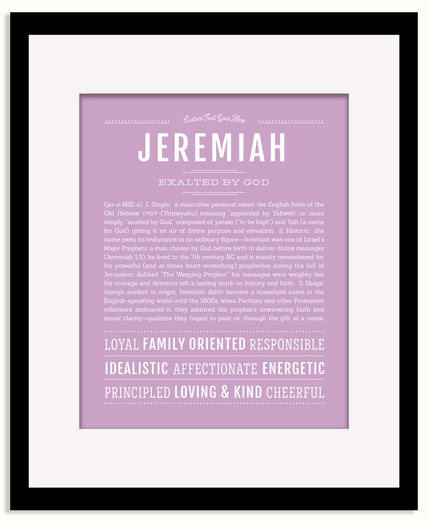 Frame Options | Lilac | Black Frame, Matted