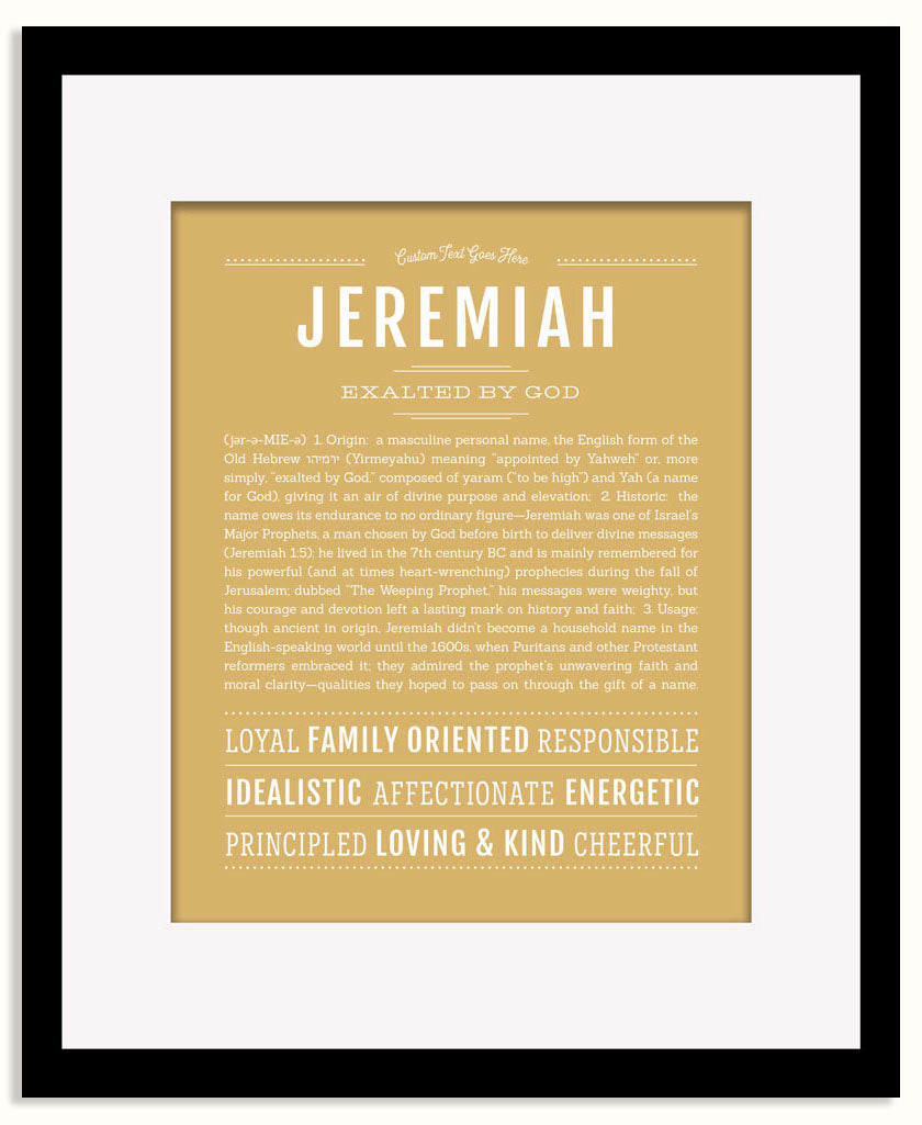 Frame Options | Matte Gold | Black Frame, Matted