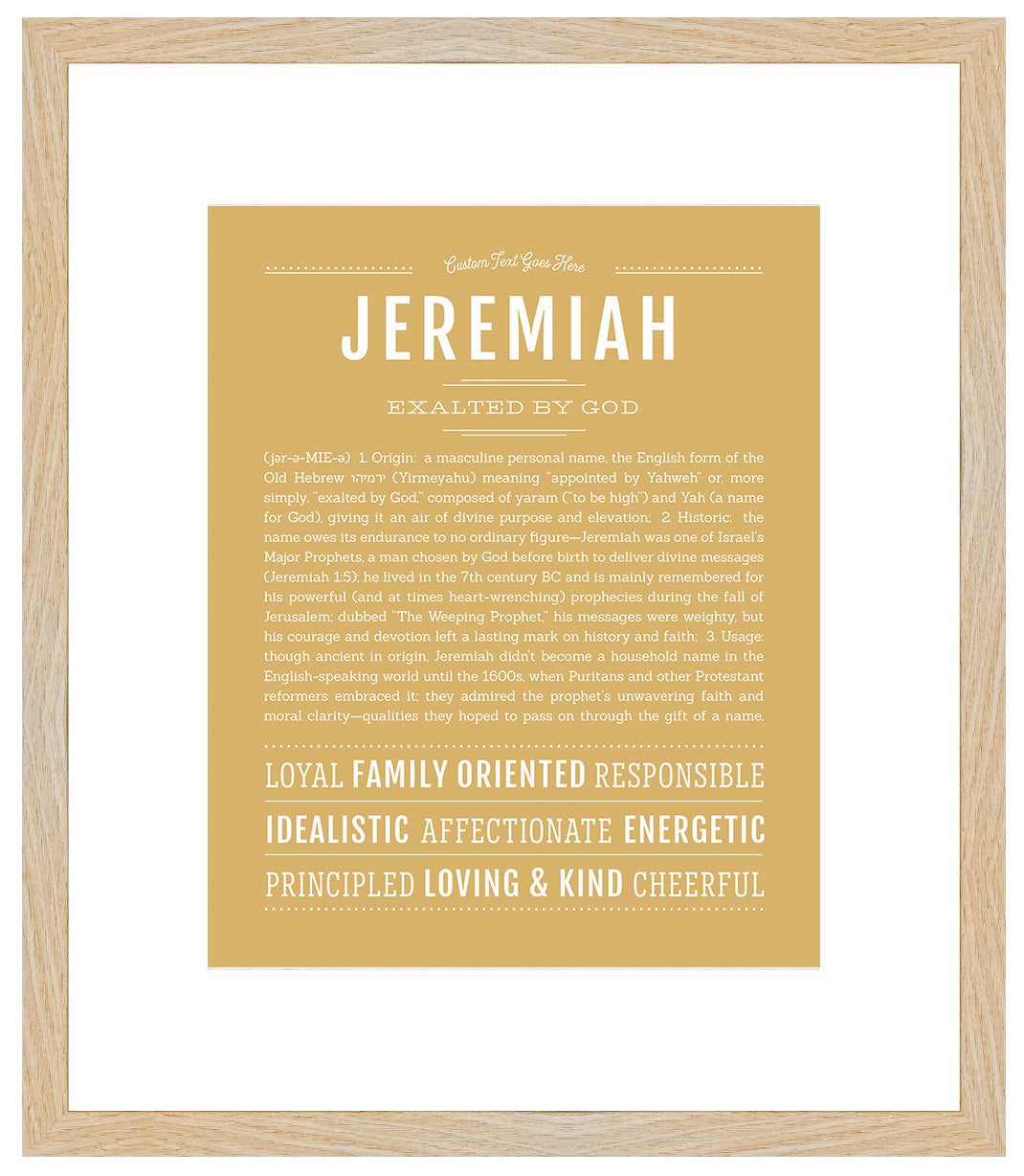 Frame Options | Matte Gold | Maple Frame, Matted