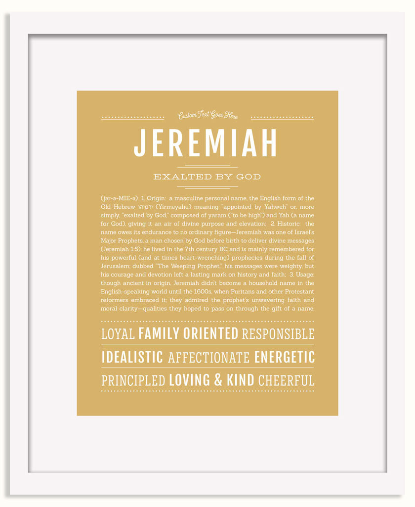 Frame Options | Matte Gold | White Frame, Matted