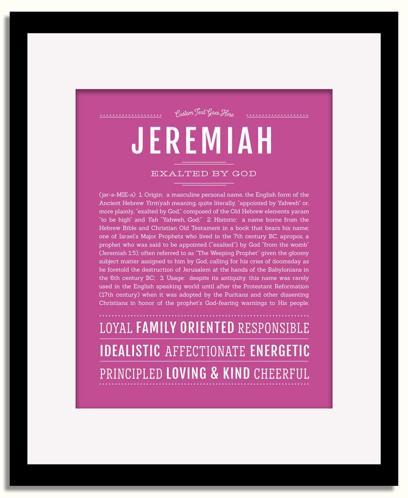 Frame Options | Dark Pink | Black Frame, Matted