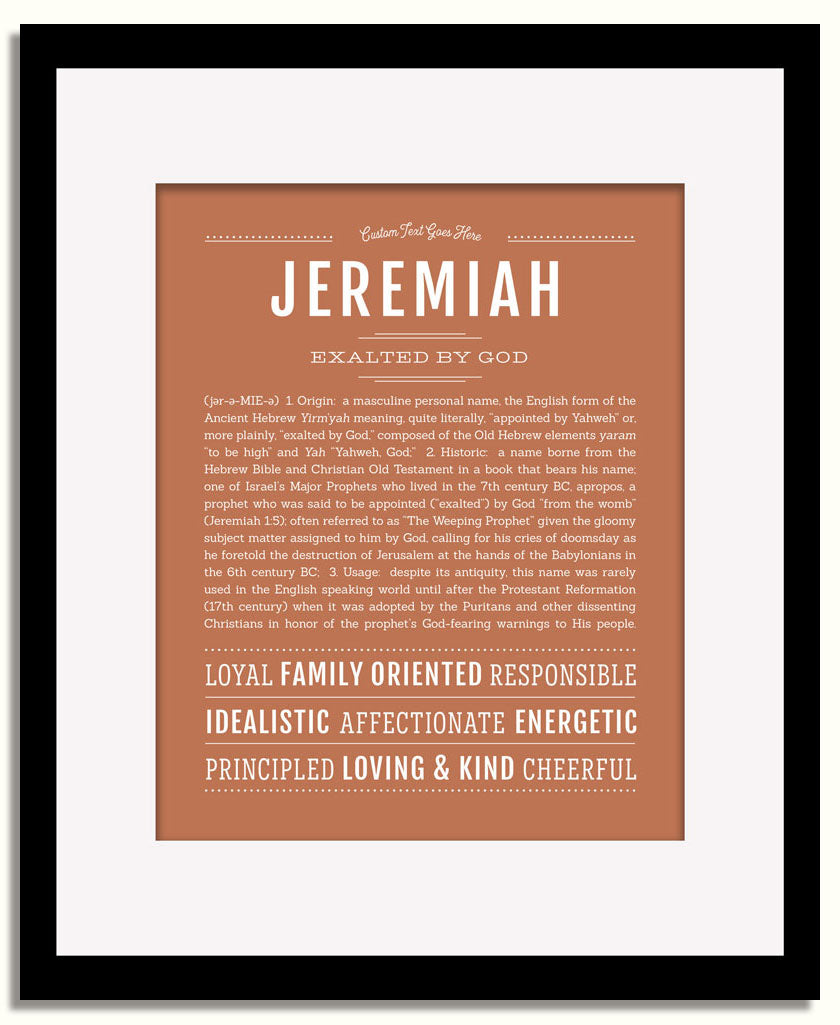 Frame Options | Terra Cotta | Black Frame, Matted