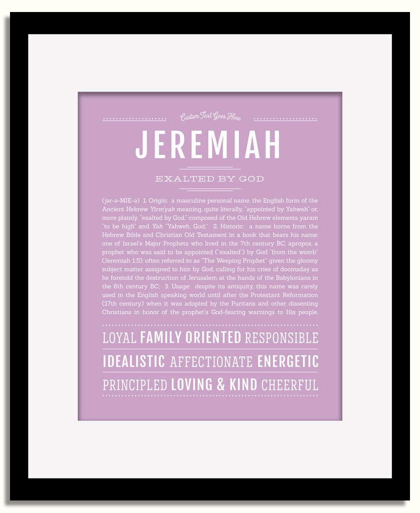 Frame Options | Lilac | Black Frame, Matted