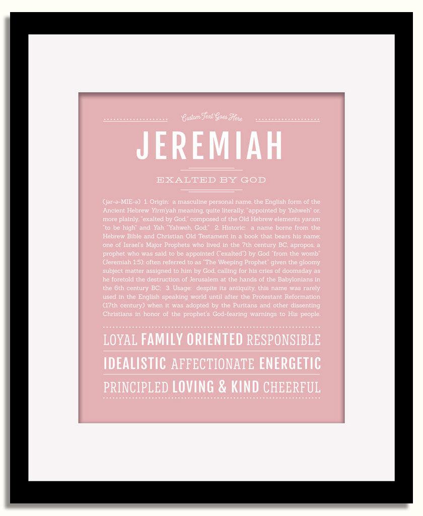 Frame Options | Dusty Rose | Black Frame, Matted