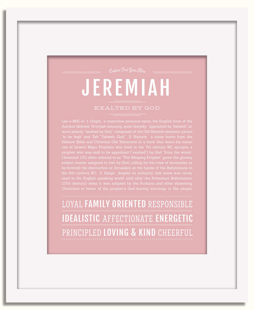 Frame Options | Dusty Rose | White Frame, Matted