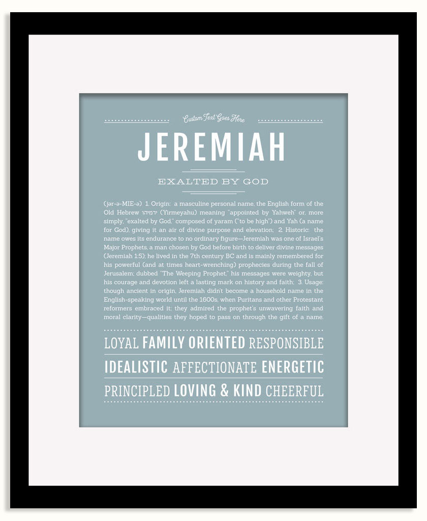 Frame Options | Powder Blue | Black Frame, Matted