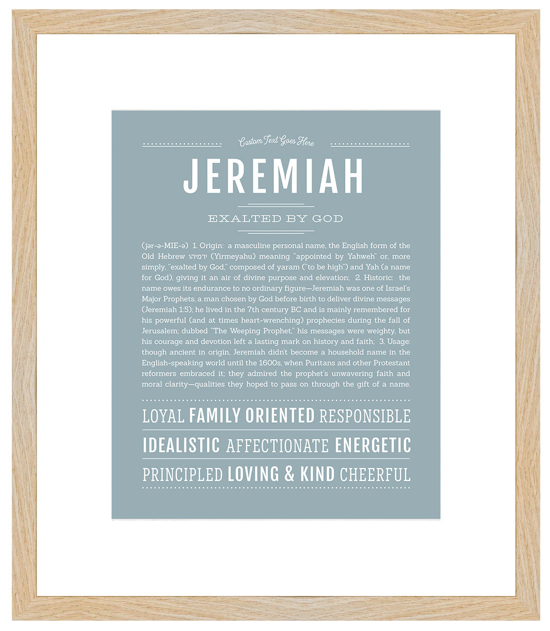 Frame Options | Powder Blue | Maple Frame, Matted
