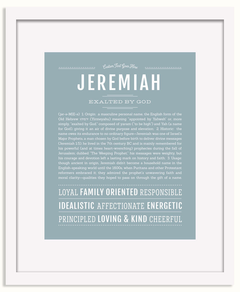 Frame Options | Powder Blue | White Frame, Matted