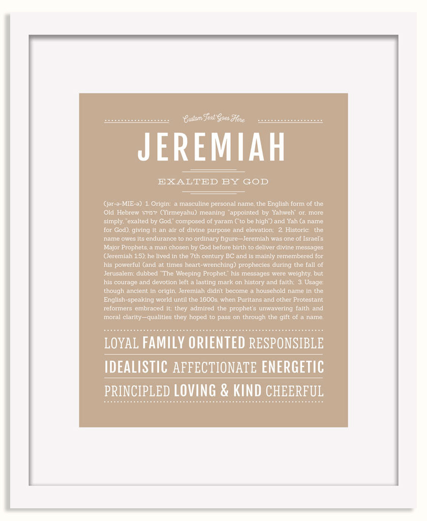 Frame Options | Tan | White Frame, Matted