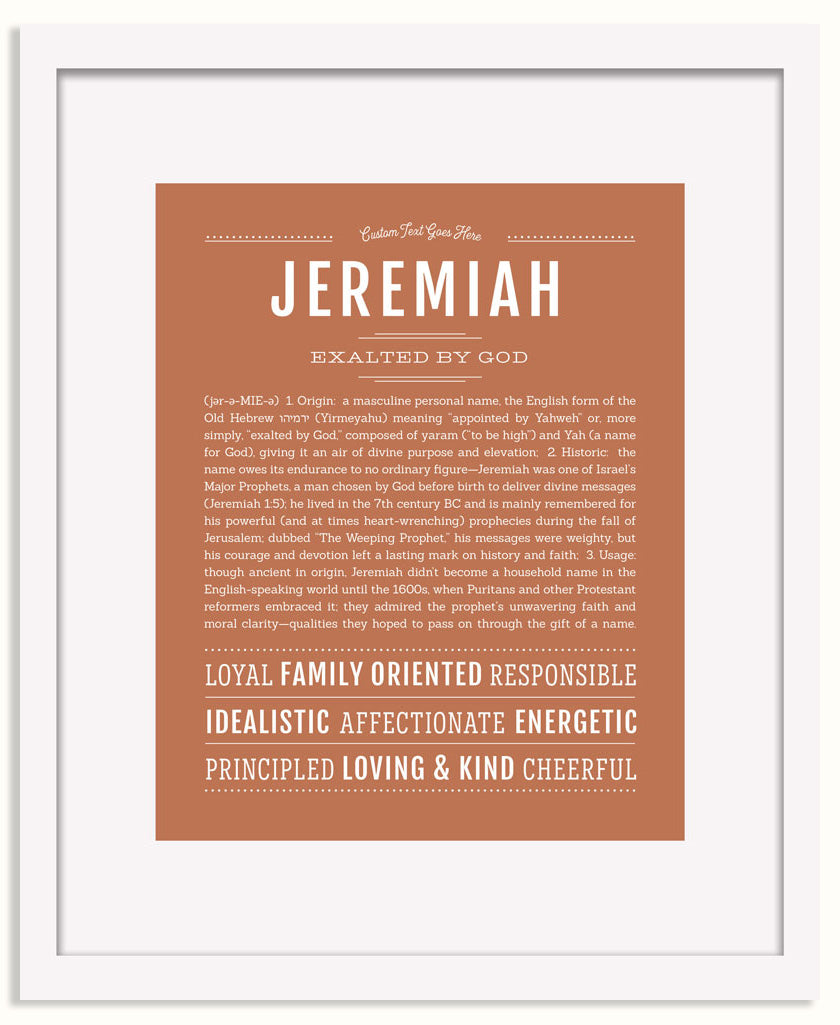 Frame Options | Terra Cotta | White Frame, Matted