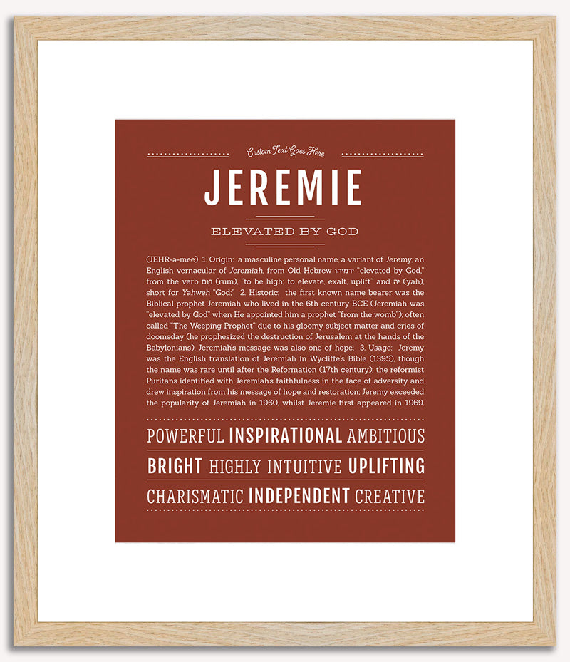 Jeremie | Name Art Print