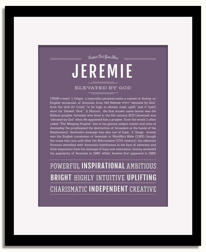 Frame Options | Deep Purple | Black Frame, Matted