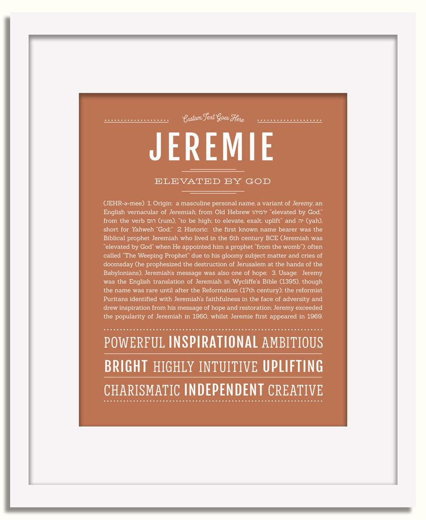 Frame Options | Terra Cotta | White Frame, Matted