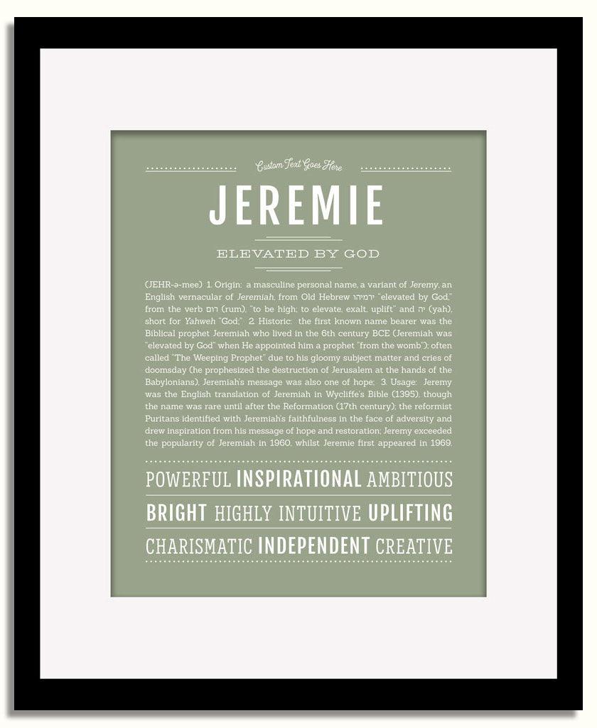 Frame Options | Sage | Black Frame, Matted