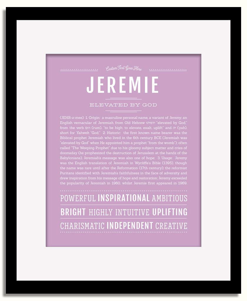 Frame Options | Lilac | Black Frame, Matted