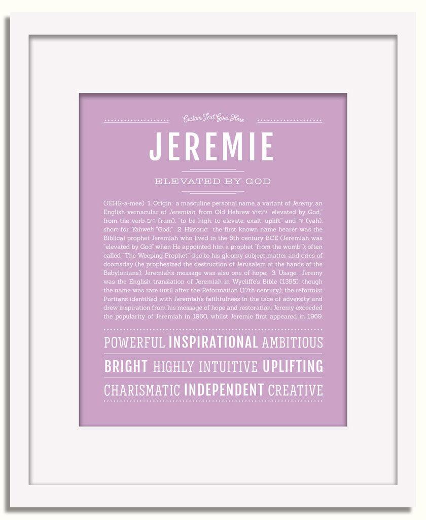 Frame Options | Lilac | White Frame, Matted