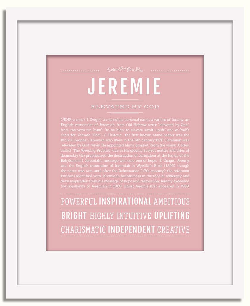 Frame Options | Dusty Rose | White Frame, Matted