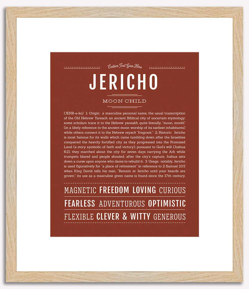 Jericho | Name Art Print