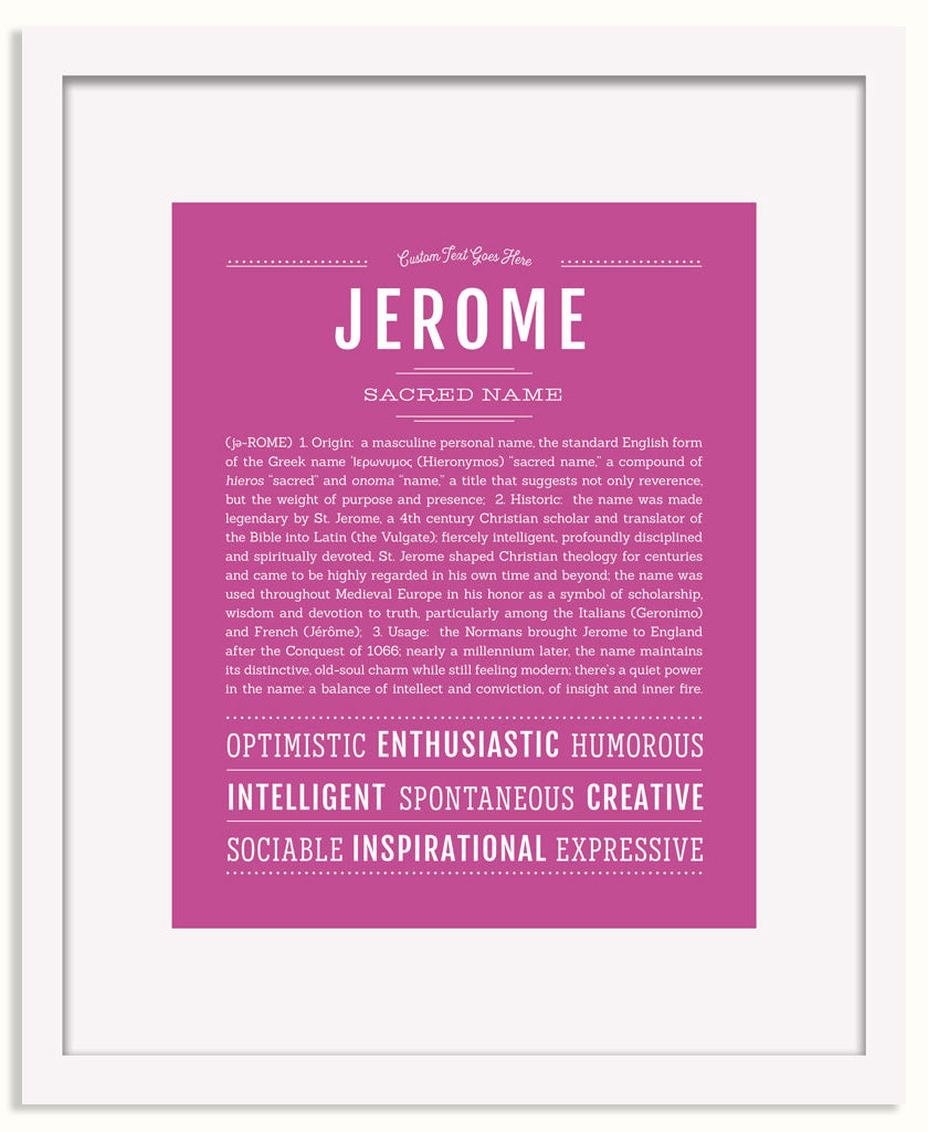 Frame Options | Dark Pink | White Frame, Matted